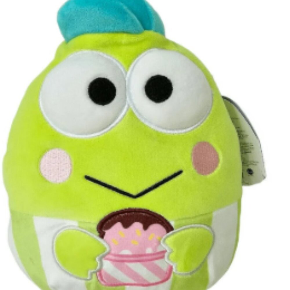 KERROPI GREEN AND WHITE PLUSH WITH CUPCAKE
